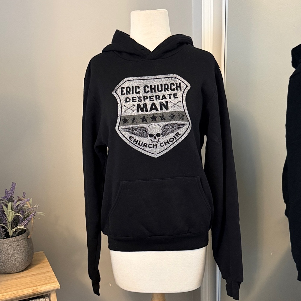 Erich Church Black Hoodie Size Small